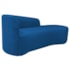 Kit Sofá Curvo França 160cm LD. e Poltrona Luiza Max Conforto, Elegância e Design Moderno Linho Azul Royal