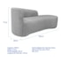 Kit Sofá Curvo França 160cm LD. e Poltrona Luiza Max Conforto, Elegância e Design Moderno Linho Cinza Claro