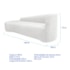 Kit Sofá Curvo França 180cm L.E e 2 Poltronas Luiza Max Conforto, Elegância e Design Moderno Bouclé Branco