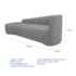 Kit Sofá Curvo França 180cm L.E e 2 Poltronas Luiza Max Conforto, Elegância e Design Moderno Bouclé Cinza