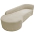 Kit Sofá Curvo França 180cm L.E e 2 Poltronas Luiza Max Conforto, Elegância e Design Moderno Linho Cinza Claro