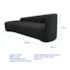 Kit Sofá Curvo França 180cm L.E e 2 Poltronas Luiza Max Conforto, Elegância e Design Moderno Linho Preto