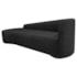 Kit Sofá Curvo França 180cm L.E e 2 Poltronas Luiza Max Conforto, Elegância e Design Moderno Linho Preto