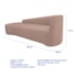 Kit Sofá Curvo França 180cm L.E e 2 Poltronas Luiza Max Conforto, Elegância e Design Moderno Linho Rose
