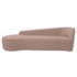 Kit Sofá Curvo França 180cm L.E e 2 Poltronas Luiza Max Conforto, Elegância e Design Moderno Linho Rose