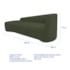 Kit Sofá Curvo França 180cm L.E e 2 Poltronas Luiza Max Conforto, Elegância e Design Moderno Linho Verde