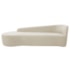 Kit Sofá Curvo França 180cm L.E e Poltrona Luiza Max Conforto, Elegância e Design Moderno Bouclé Bege