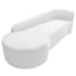 Kit Sofá Curvo França 180cm L.E e Poltrona Luiza Max Conforto, Elegância e Design Moderno Bouclé Branco