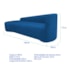 Kit Sofá Curvo França 180cm L.E e Poltrona Luiza Max Conforto, Elegância e Design Moderno Linho Azul Royal