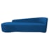 Kit Sofá Curvo França 180cm L.E e Poltrona Luiza Max Conforto, Elegância e Design Moderno Linho Azul Royal