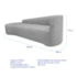 Kit Sofá Curvo França 180cm L.E e Poltrona Luiza Max Conforto, Elegância e Design Moderno Linho Cinza Claro