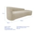 Kit Sofá Curvo França 180cm LD. e 2 Poltronas Luiza Max Conforto, Elegância e Design Moderno Linho Bege