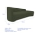 Kit Sofá Curvo França 180cm LD. e 2 Poltronas Luiza Max Conforto, Elegância e Design Moderno Linho Verde