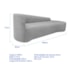 Kit Sofá Curvo França 180cm LD. e Poltrona Luiza Max Conforto, Elegância e Design Moderno Linho Cinza Claro