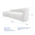 Kit Sofá Curvo França 200cm L.E e 2 Poltronas Luiza Max Conforto, Elegância e Design Moderno Bouclé Branco