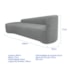 Kit Sofá Curvo França 200cm L.E e 2 Poltronas Luiza Max Conforto, Elegância e Design Moderno Bouclé Cinza