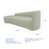 Kit Sofá Curvo França 200cm L.E e 2 Poltronas Luiza Max Conforto, Elegância e Design Moderno Bouclé Verde Oliva