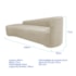 Kit Sofá Curvo França 200cm L.E e 2 Poltronas Luiza Max Conforto, Elegância e Design Moderno Linho Bege