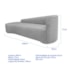 Kit Sofá Curvo França 200cm L.E e 2 Poltronas Luiza Max Conforto, Elegância e Design Moderno Linho Cinza Claro