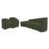 Kit Sofá Curvo França 200cm L.E e 2 Poltronas Luiza Max Conforto, Elegância e Design Moderno Linho Verde