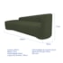 Kit Sofá Curvo França 200cm L.E e 2 Poltronas Luiza Max Conforto, Elegância e Design Moderno Linho Verde