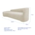 Kit Sofá Curvo França 200cm L.E e Poltrona Luiza Max Conforto, Elegância e Design Moderno Bouclé Bege