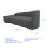 Kit Sofá Curvo França 200cm L.E e Poltrona Luiza Max Conforto, Elegância e Design Moderno Linho Cinza Escuro