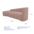 Kit Sofá Curvo França 200cm L.E e Poltrona Luiza Max Conforto, Elegância e Design Moderno Linho Rose