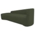 Kit Sofá Curvo França 200cm L.E e Poltrona Luiza Max Conforto, Elegância e Design Moderno Linho Verde