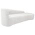 Kit Sofá Curvo França 200cm LD. e 2 Poltronas Luiza Max Conforto, Elegância e Design Moderno Bouclé Branco