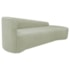 Kit Sofá Curvo França 200cm LD. e 2 Poltronas Luiza Max Conforto, Elegância e Design Moderno Bouclé Verde Oliva