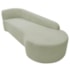 Kit Sofá Curvo França 200cm LD. e 2 Poltronas Luiza Max Conforto, Elegância e Design Moderno Bouclé Verde Oliva
