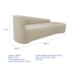 Kit Sofá Curvo França 200cm LD. e 2 Poltronas Luiza Max Conforto, Elegância e Design Moderno Linho Bege