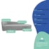 Kit Sofá Curvo França 200cm LD. e 2 Poltronas Luiza Max Conforto, Elegância e Design Moderno Linho Cinza Claro