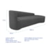 Kit Sofá Curvo França 200cm LD. e 2 Poltronas Luiza Max Conforto, Elegância e Design Moderno Linho Cinza Escuro