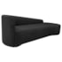 Kit Sofá Curvo França 200cm LD. e 2 Poltronas Luiza Max Conforto, Elegância e Design Moderno Linho Preto
