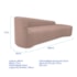 Kit Sofá Curvo França 200cm LD. e 2 Poltronas Luiza Max Conforto, Elegância e Design Moderno Linho Rose