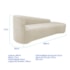 Kit Sofá Curvo França 200cm LD. e Poltrona Luiza Max Conforto, Elegância e Design Moderno Bouclé Bege