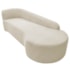 Kit Sofá Curvo França 200cm LD. e Poltrona Luiza Max Conforto, Elegância e Design Moderno Bouclé Bege