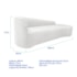 Kit Sofá Curvo França 200cm LD. e Poltrona Luiza Max Conforto, Elegância e Design Moderno Bouclé Branco