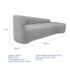 Kit Sofá Curvo França 200cm LD. e Poltrona Luiza Max Conforto, Elegância e Design Moderno Linho Cinza Claro