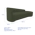 Kit Sofá Curvo França 200cm LD. e Poltrona Luiza Max Conforto, Elegância e Design Moderno Linho Verde