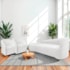 Kit Sofá Curvo França 220cm L.E e 2 Poltronas Luiza Max Conforto, Elegância e Design Moderno Bouclé Branco