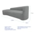 Kit Sofá Curvo França 220cm L.E e 2 Poltronas Luiza Max Conforto, Elegância e Design Moderno Bouclé Cinza