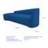 Kit Sofá Curvo França 220cm L.E e 2 Poltronas Luiza Max Conforto, Elegância e Design Moderno Linho Azul Royal
