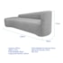 Kit Sofá Curvo França 220cm L.E e 2 Poltronas Luiza Max Conforto, Elegância e Design Moderno Linho Cinza Claro