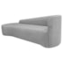 Kit Sofá Curvo França 220cm L.E e 2 Poltronas Luiza Max Conforto, Elegância e Design Moderno Linho Cinza Claro