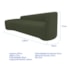 Kit Sofá Curvo França 220cm L.E e 2 Poltronas Luiza Max Conforto, Elegância e Design Moderno Linho Verde