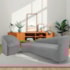 Kit Sofá Curvo França 220cm L.E e Poltrona Luiza Max Conforto, Elegância e Design Moderno Bouclé Cinza