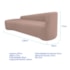 Kit Sofá Curvo França 220cm L.E e Poltrona Luiza Max Conforto, Elegância e Design Moderno Linho Rose